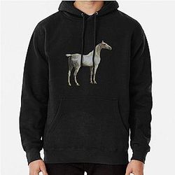 Horse Quote: "Won't you ride my white horse?" ~ Ozzy Osbourne Pullover Hoodie