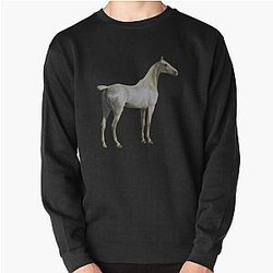 Horse Quote: "Won't you ride my white horse?" ~ Ozzy Osbourne Pullover Sweatshirt