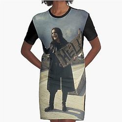 Hell Bound Ozzy Osbourne Graphic T-Shirt Dress