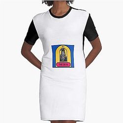 Retro Celebrities Tarot Cards THE DEVIL Ozzy Osbourne Graphic T-Shirt Dress