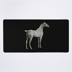 Horse Quote: "Won't you ride my white horse?" ~ Ozzy Osbourne Desk Mat