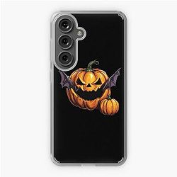 Halloween pumpkin eats a bat - tribute to Ozzy Osbourne Samsung Galaxy Soft Case