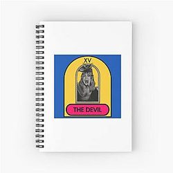 Retro Celebrities Tarot Cards THE DEVIL Ozzy Osbourne Spiral Notebook