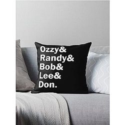 Funny Names x Blizzard of Ozz Ozzy Osbourne Throw Pillow