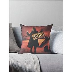 Ozzy Osbourne Hitch-hiking To Hell Throw Pillow