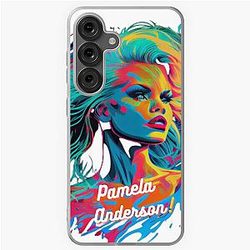 Add Glamour and Style to Your Life with Pamela Anderson Sticker Design Celebrate an Iconic Figure Samsung Galaxy Soft Case