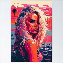 Pamela Anderson Abstract Painting Poster