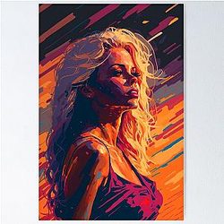 Pamela Anderson Abstract Painting Poster