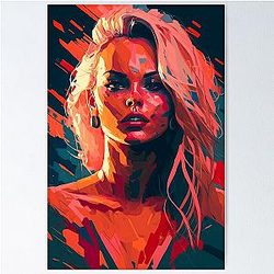 Pamela Anderson Abstract Painting Poster
