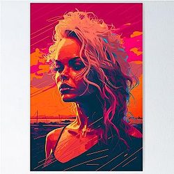 Pamela Anderson Abstract Painting Poster