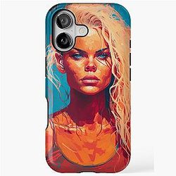 Pamela Anderson Abstract Painting iPhone Tough Case