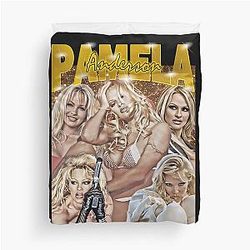 Pamela Anderson Retro Collage Tribute Duvet Cover