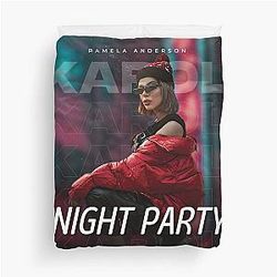 Night Party Pamela Anderson Duvet Cover