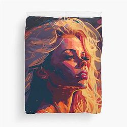 Pamela Anderson Abstract Painting Duvet Cover