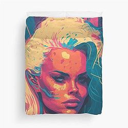 Pamela Anderson Abstract Painting Duvet Cover