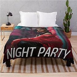 NIGHT PARTY PAMELA ANDERSON THROW BLANKET