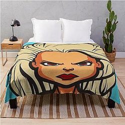 Pamela Anderson Drawing Throw Blanket