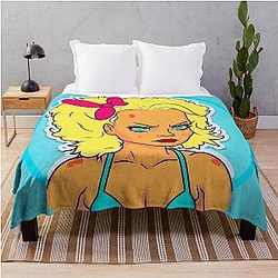 Pamela Anderson Drawing Throw Blanket