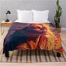 Pamela Anderson Abstract Paintings Throw Blanket