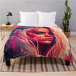 Pamela Anderson Abstract Painting Throw Blanket