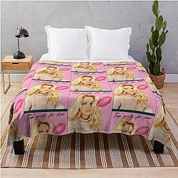 Pamela Anderson - Too Pretty for Less Throw Blanket