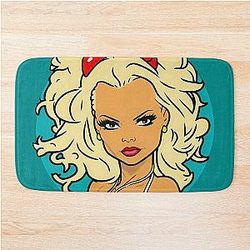 Pamela Anderson Drawing Bath Mat