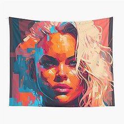 Pamela Anderson Abstract Painting Tapestry