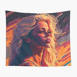 Pamela Anderson Abstract Painting Tapestry