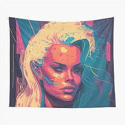 Pamela Anderson Abstract Painting Tapestry
