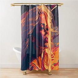 Pamela Anderson Abstract Painting Shower Curtain