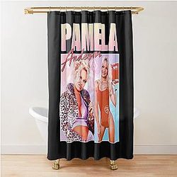 Pamela Anderson Baywatch Retro Shower Curtain