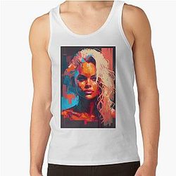 Pamela Anderson Abstract Painting Tank Top