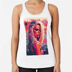 Pamela Anderson Abstract Painting Racerback Tank Top