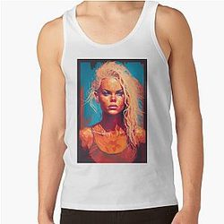 Pamela Anderson Abstract Painting Tank Top