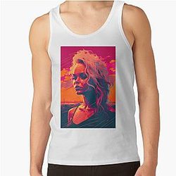 Pamela Anderson Abstract Painting Tank Top
