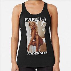 Pamela Anderson Seductive Lingerie Poster Racerback Tank