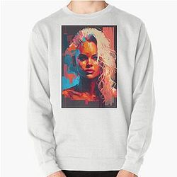 Pamela Anderson Abstract Painting Pullover Sweatshirt