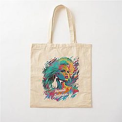 Add Glamour and Style to Your Life with Pamela Anderson Sticker Design Celebrate an Iconic Figure Cotton Tote Bag
