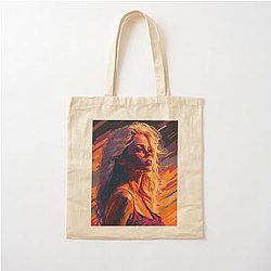 Pamela Anderson Cotton Tote Bag Abstract Painting