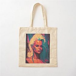 Pamela Anderson Abstract Cotton Tote Bag