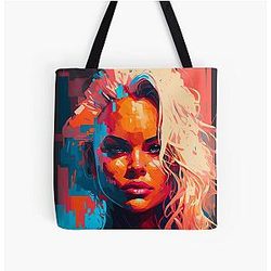Pamela Anderson Abstract Painting All Over Print Tote Bag