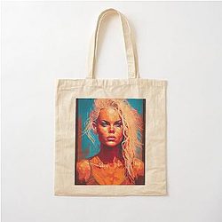 Pamela Anderson Abstract Painting Cotton Tote Bag