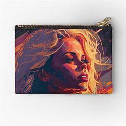 Pamela Anderson Abstract Painting Zipper Pouch