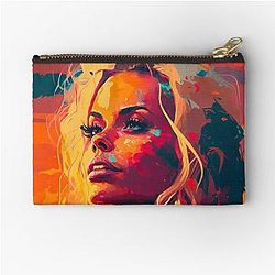Pamela Anderson Abstract Painting Zipper Pouch