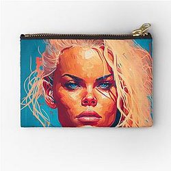 Pamela Anderson Abstract Painting Zipper Pouch