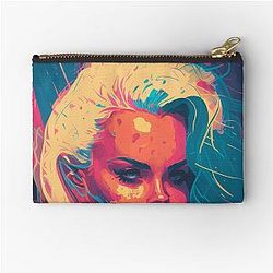 Pamela Anderson Abstract Painting Zipper Pouch