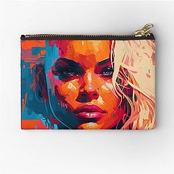 Pamela Anderson Abstract Painting Zipper Pouch