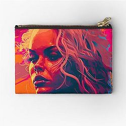 Pamela Anderson Abstract Painting Zipper Pouch