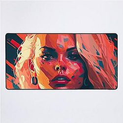 Pamela Anderson Abstract Painting Desk Mat
