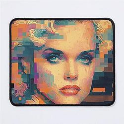 Pamela Anderson 16-bit Portrait T-shirt Design Mouse Pad